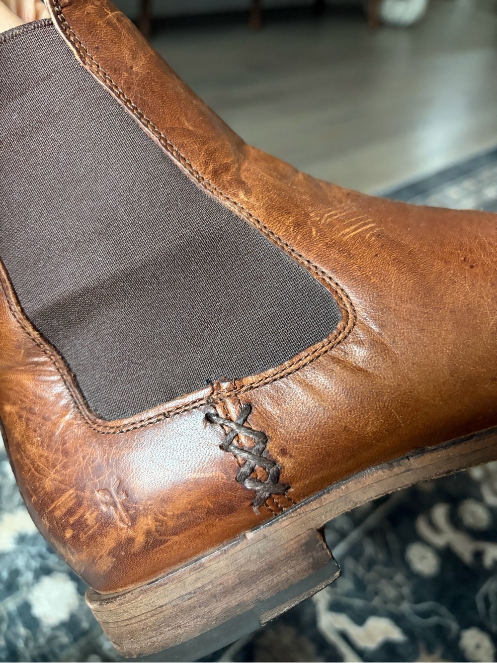 FRYE Brown Leather Chelsea Boots - Picture 2 of 7